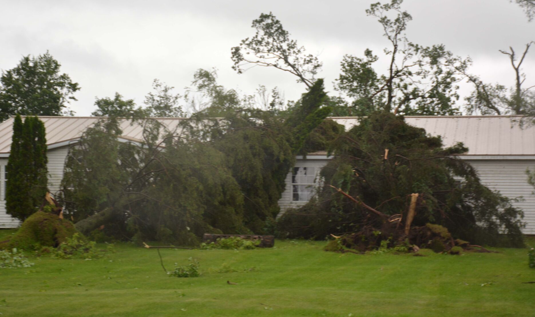 House damaged